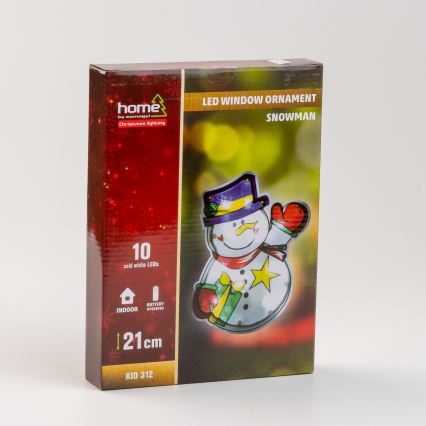 Décoration de Noël pour fenêtre 10xLED/3xAAA