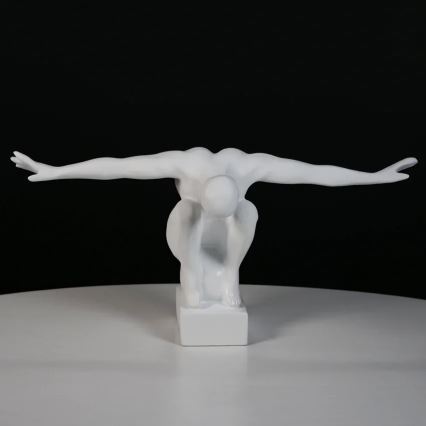 Décoration de table 19,5x16x38,5 cm, en résine, blanche