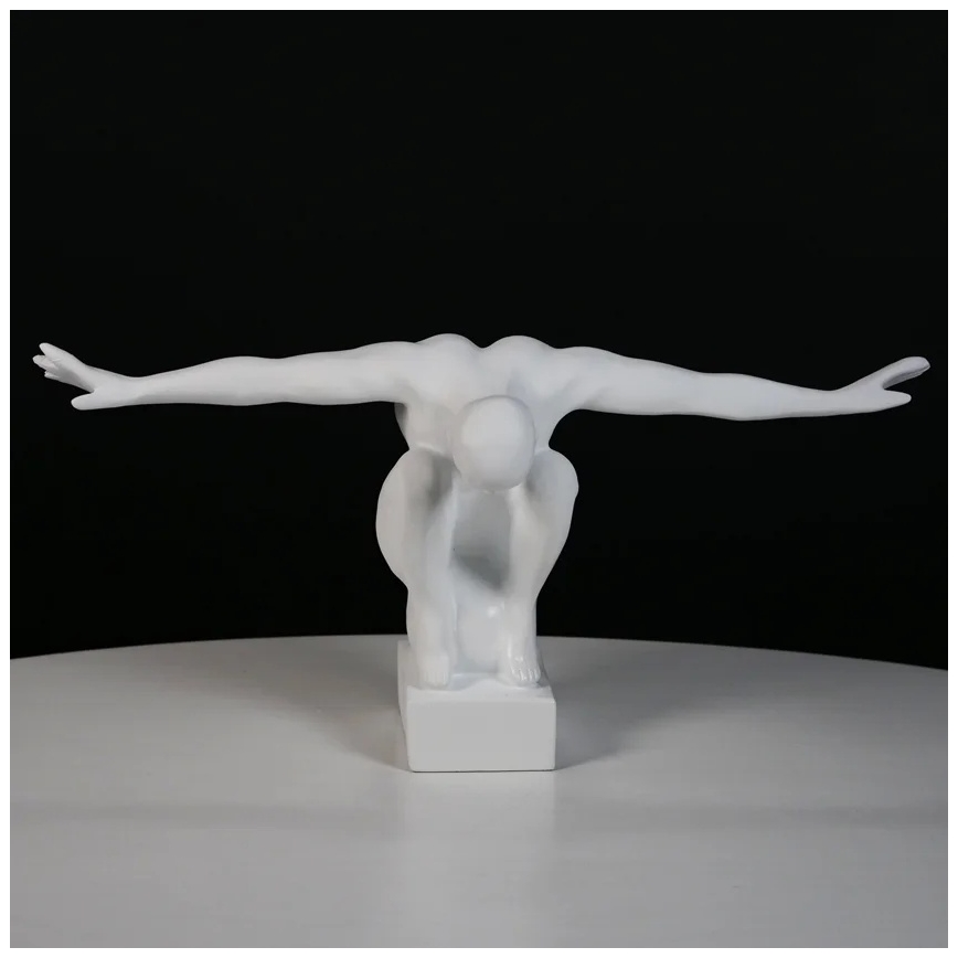 Décoration de table 19,5x16x38,5 cm, en résine, blanche