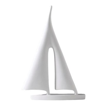 Décoration de table 21 cm résine/blanche