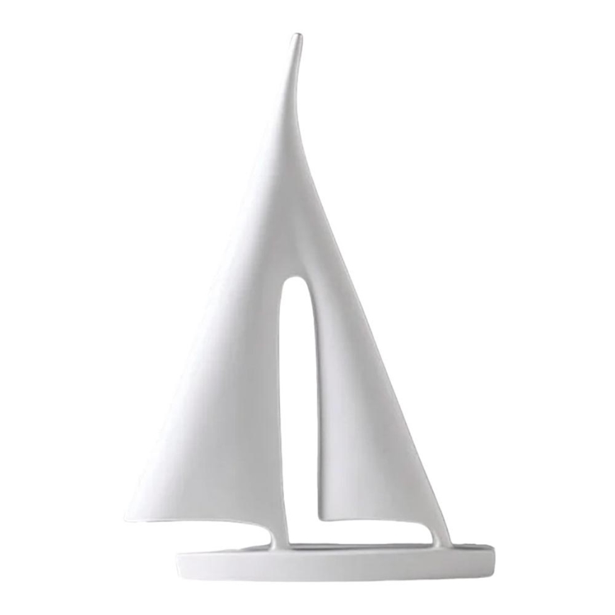 Décoration de table 21 cm résine/blanche