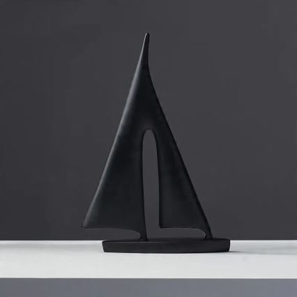 Décoration de table 21 cm résine/noire