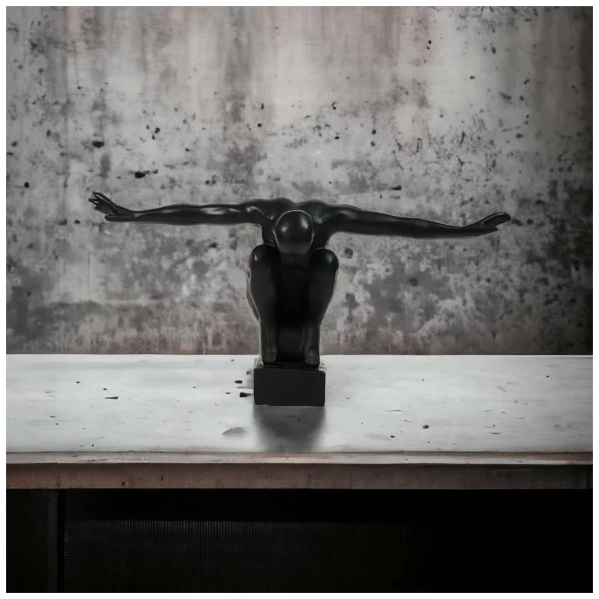 Décoration de table 25x41x20 cm résine/noir