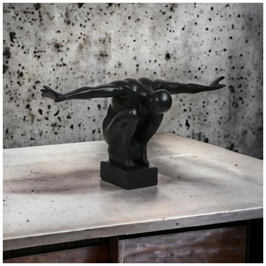 Décoration de table 25x41x20 cm résine/noir