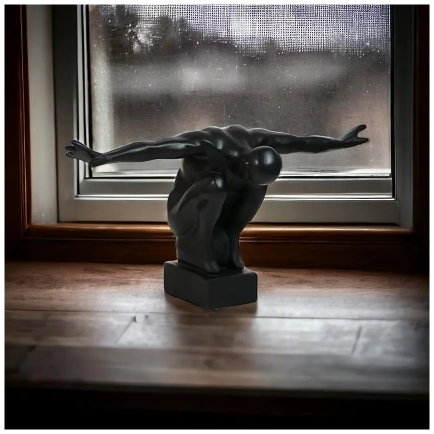 Décoration de table 25x41x20 cm résine/noir