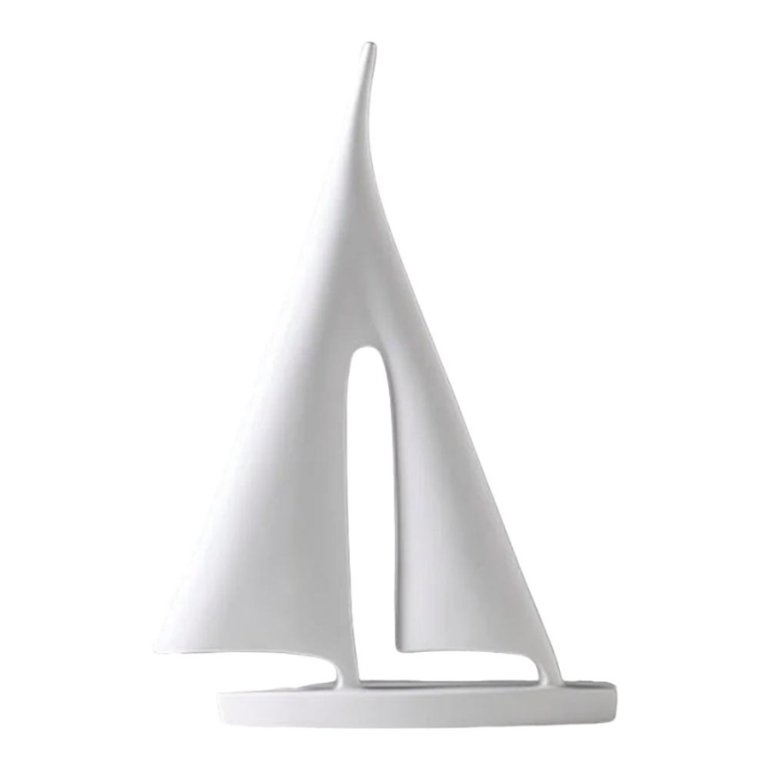 Décoration de table 28 cm en résine — blanc