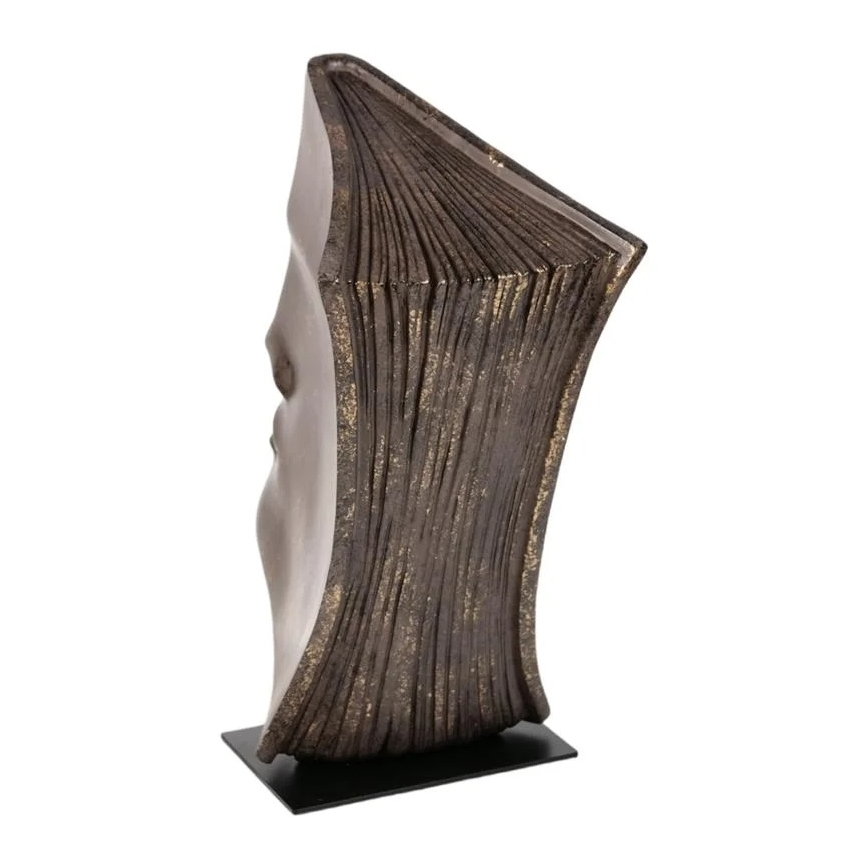 Décoration de table 29 x 25 x 17 cm, en résine avec finition cuivrée