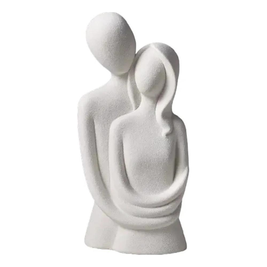 Décoration de table en céramique 21x8,5x10 cm blanche