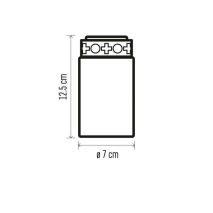 Décoration d'extérieur LED, 2x piles C, IP44, rouge