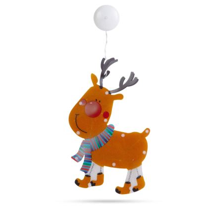 Décoration LED de Noël 8xLED/3xAAA blanc froid renne