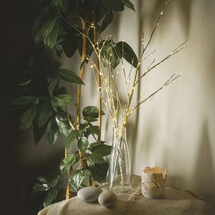 Décoration LED de Noël pour l'extérieur, 100 LED, 3x AA, blanc chaud, IP44