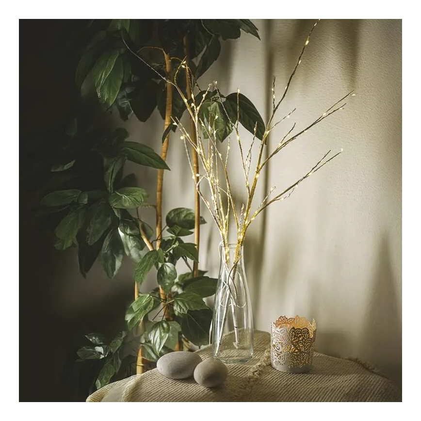 Décoration LED de Noël pour l'extérieur, 100 LED, 3x AA, blanc chaud, IP44