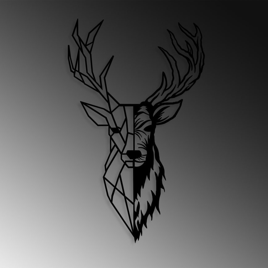 Décoration murale 42x70 cm cerf métal