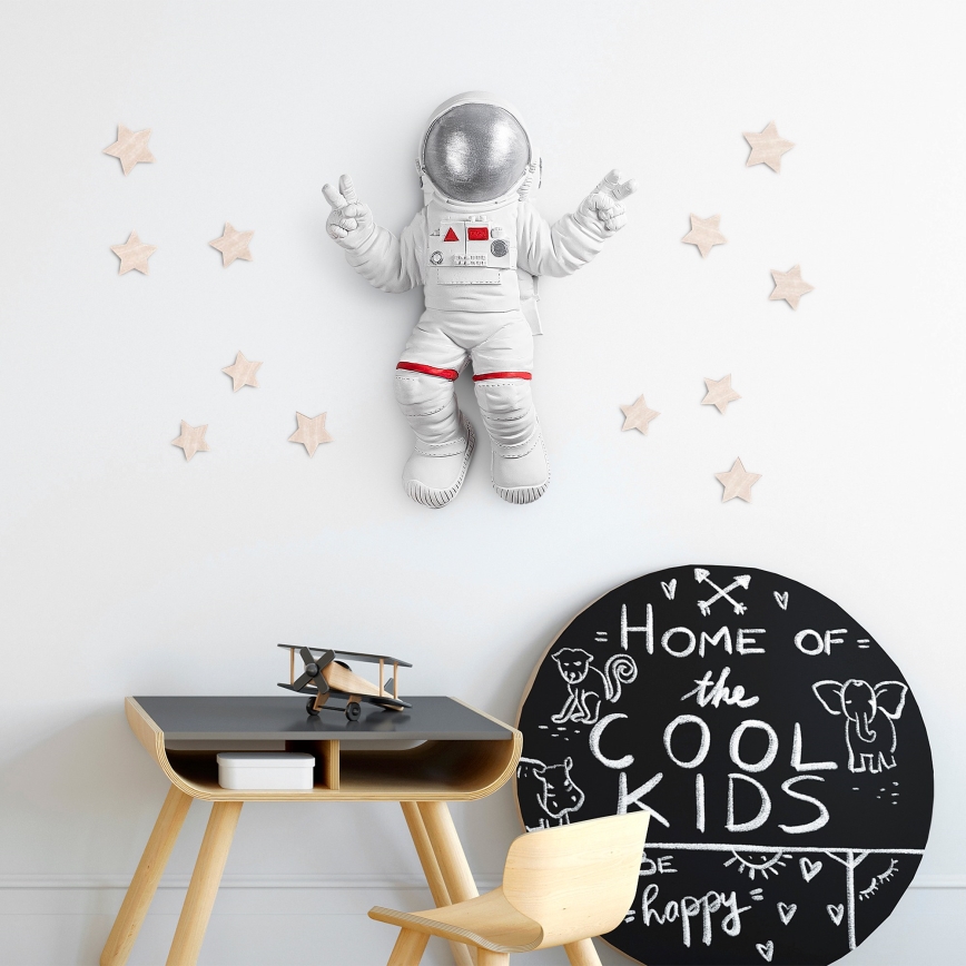 Décoration murale 47x35 cm astronaut argent