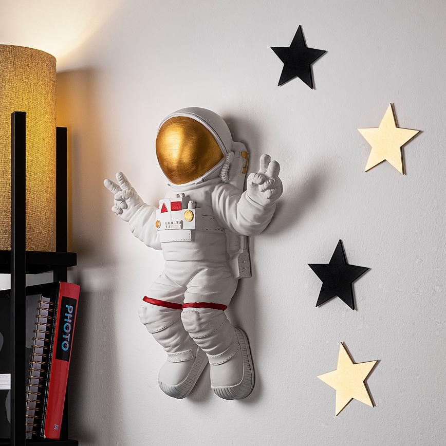 Décoration murale 47x35 cm astronaut doré