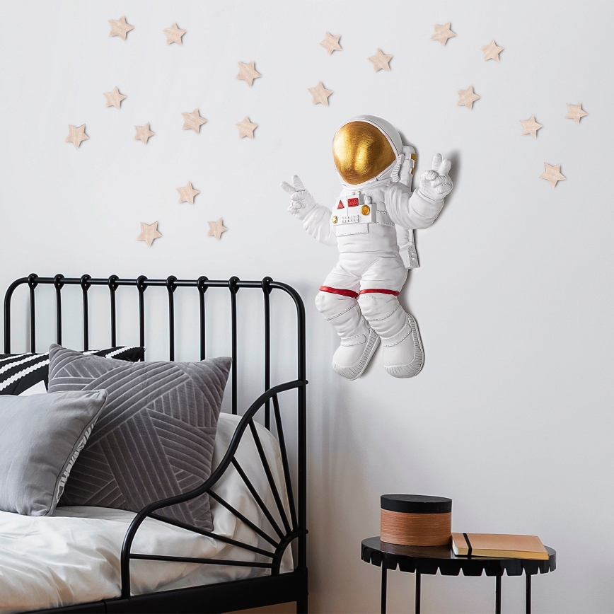 Décoration murale 47x35 cm astronaut doré