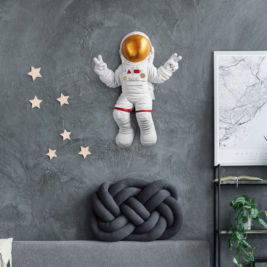 Décoration murale 47x35 cm astronaut doré