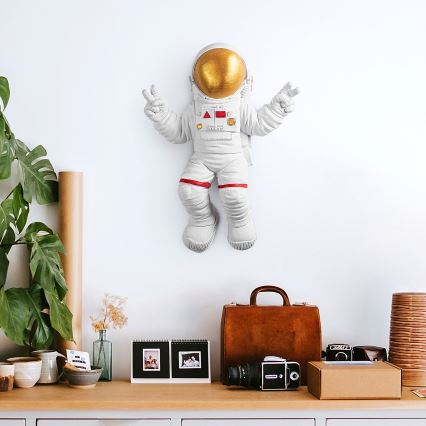 Décoration murale 47x35 cm astronaut doré