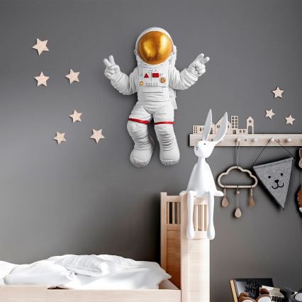 Décoration murale 47x35 cm astronaut doré