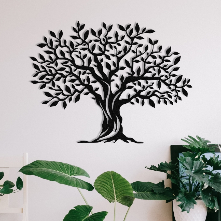 Décoration murale 69x52 cm arbre métal