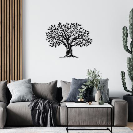 Décoration murale 69x52 cm arbre métal
