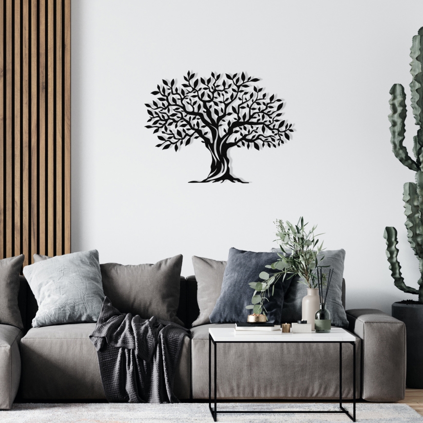 Décoration murale 69x52 cm arbre métal