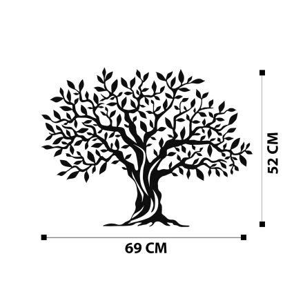 Décoration murale 69x52 cm arbre métal