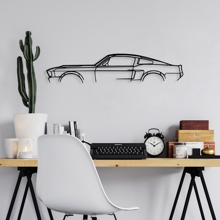 Décoration murale 70x15 cm car métal