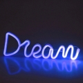 Décoration murale néon DREAM LED/3W/3xAA USB bleu