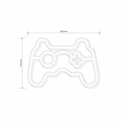 Décoration murale néon GAME LED/3W/3xAA USB bleu