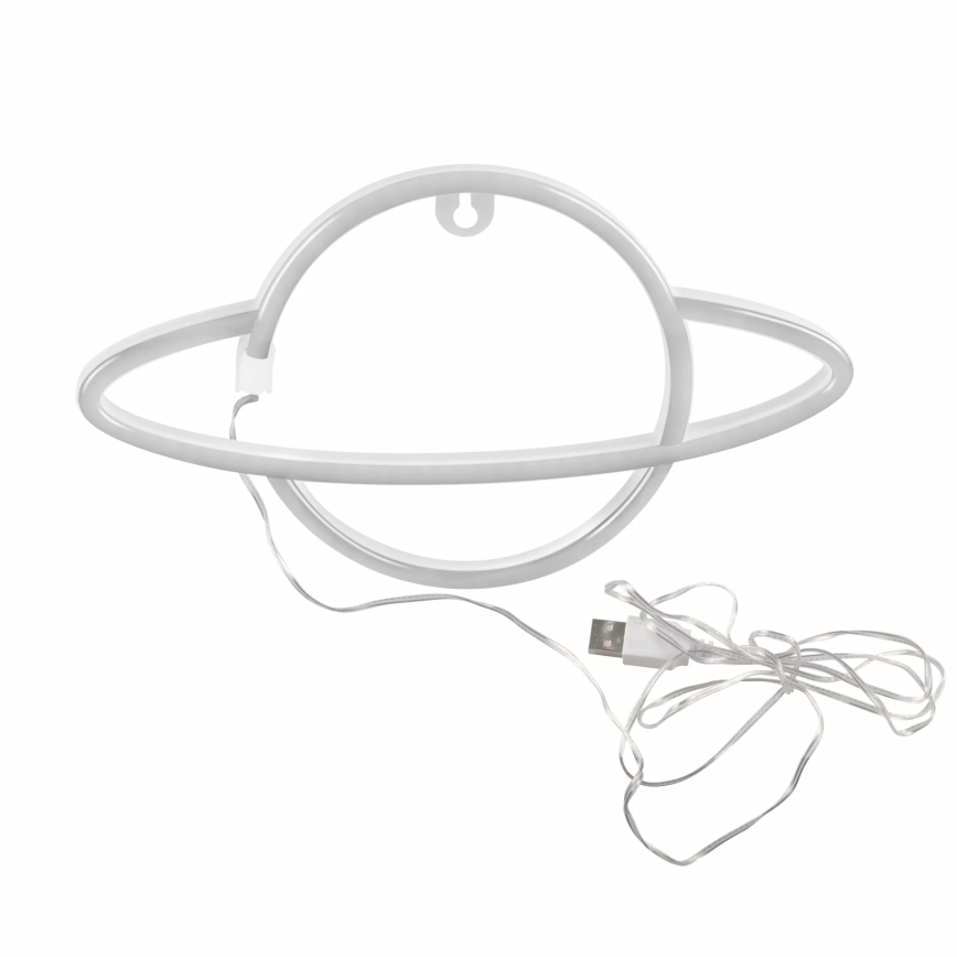 Décoration murale néon PLANET LED/3W/3xAA USB bleu/jaune