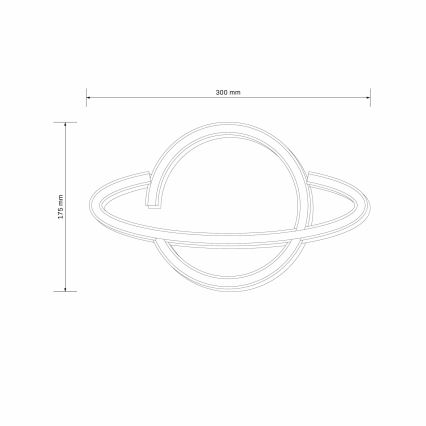 Décoration murale néon PLANET LED/3W/3xAA USB bleu/jaune