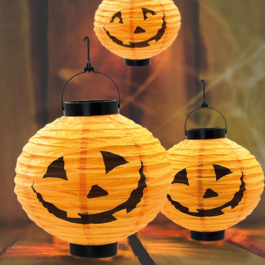 Décoration solaire HALLOWEEN LED/150 mAh IP44 citrouille