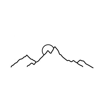 Decorazione da muro 100x29 cm montagne metallo