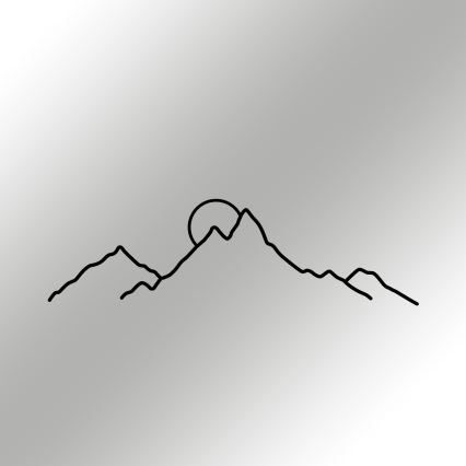 Decorazione da muro 100x29 cm montagne metallo