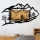 Decorazione da muro 110x65 cm giro in moto legno/metallo