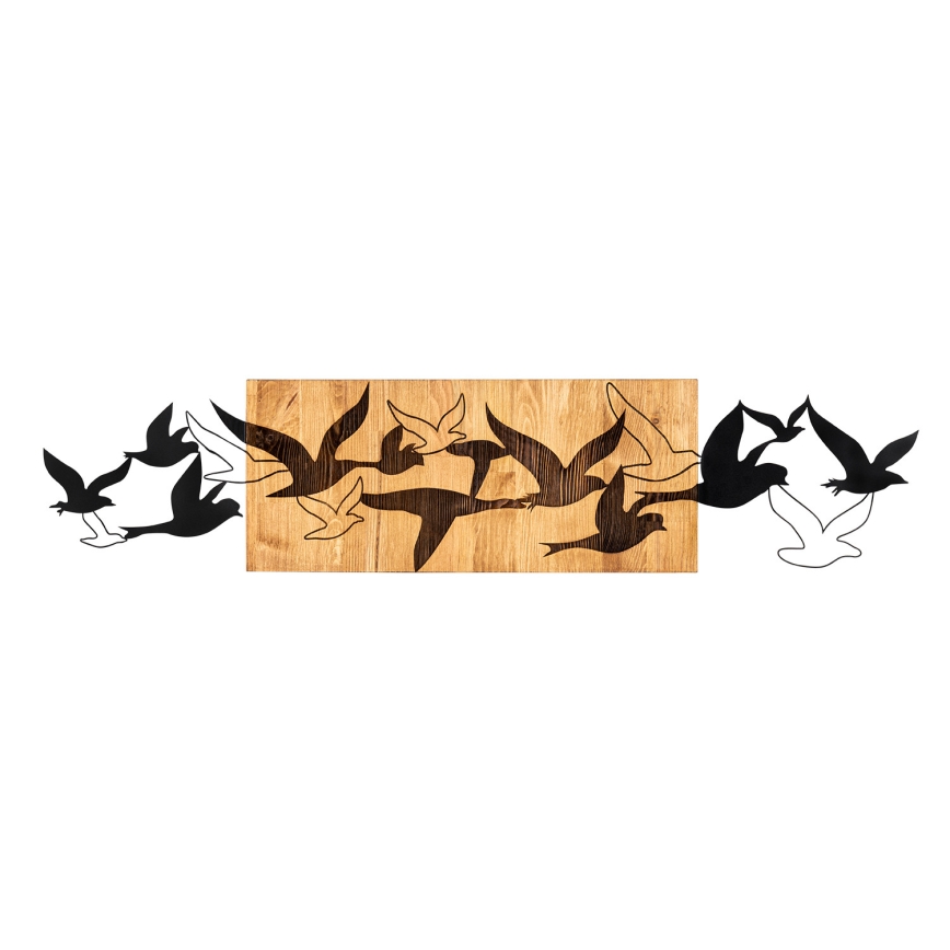 Decorazione da muro 111x25 cm uccelli