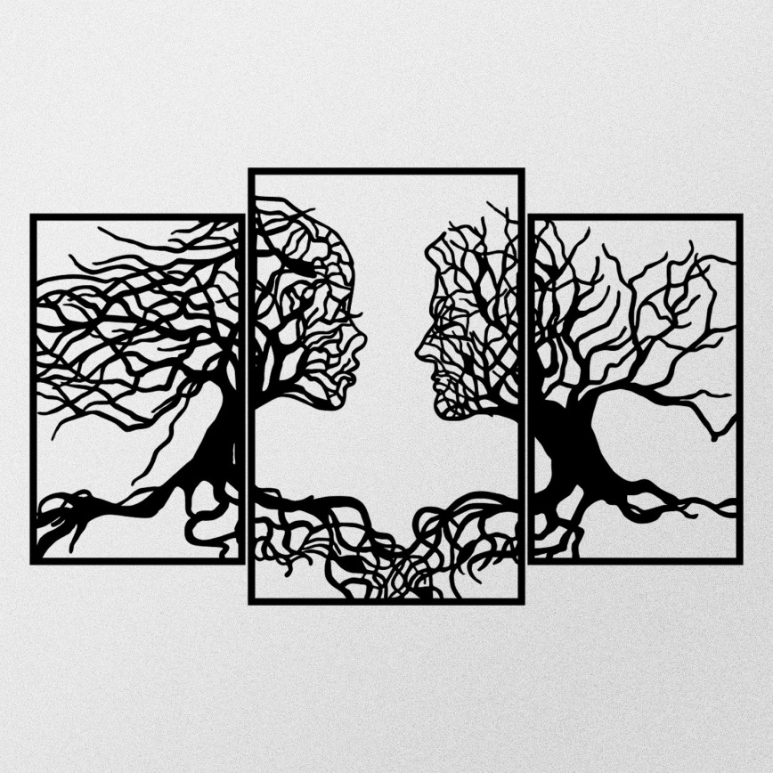 Decorazione da muro 116x71 cm Albero della Vita metallo