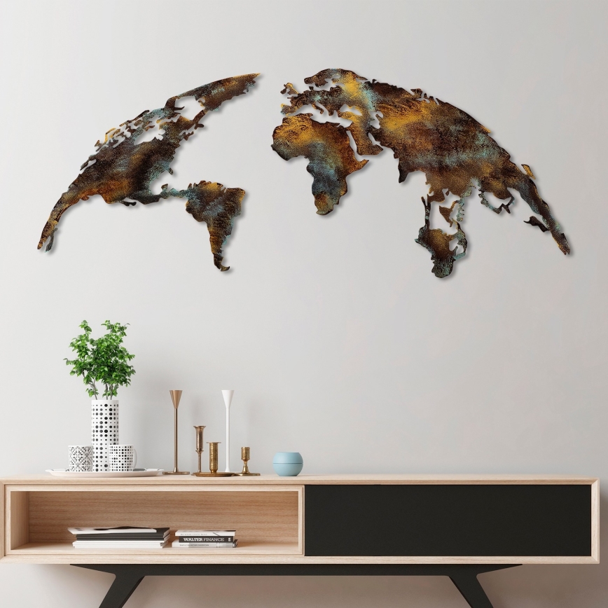 Decorazione da muro 2 pz pianeta metallo