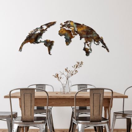 Decorazione da muro 2 pz pianeta metallo