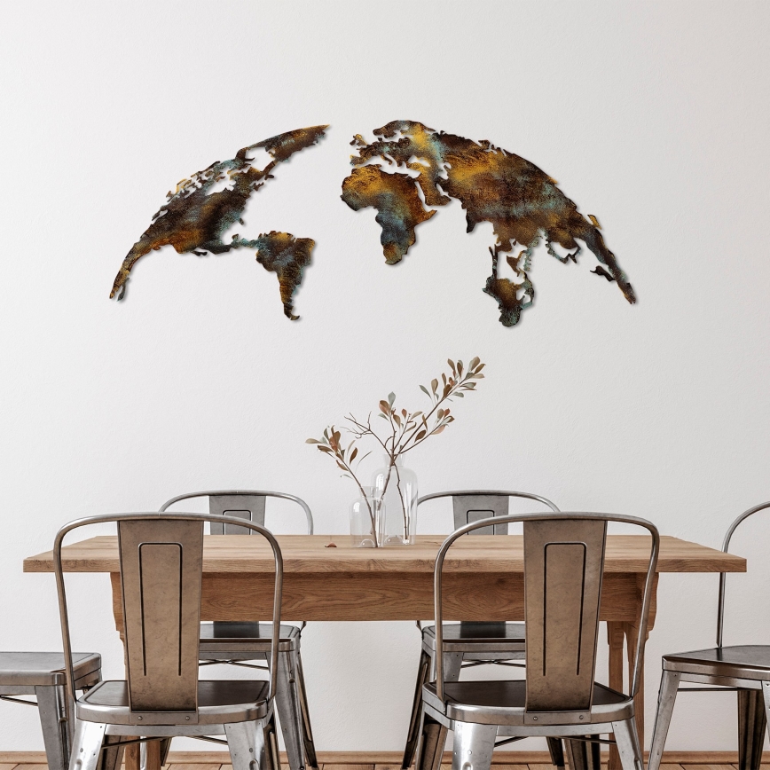 Decorazione da muro 2 pz pianeta metallo