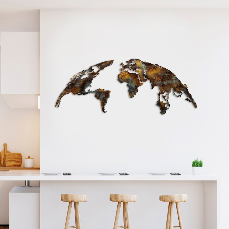 Decorazione da muro 2 pz pianeta metallo