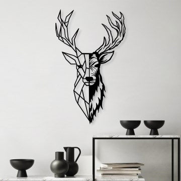 Decorazione da muro 42x70 cm cervo metallo