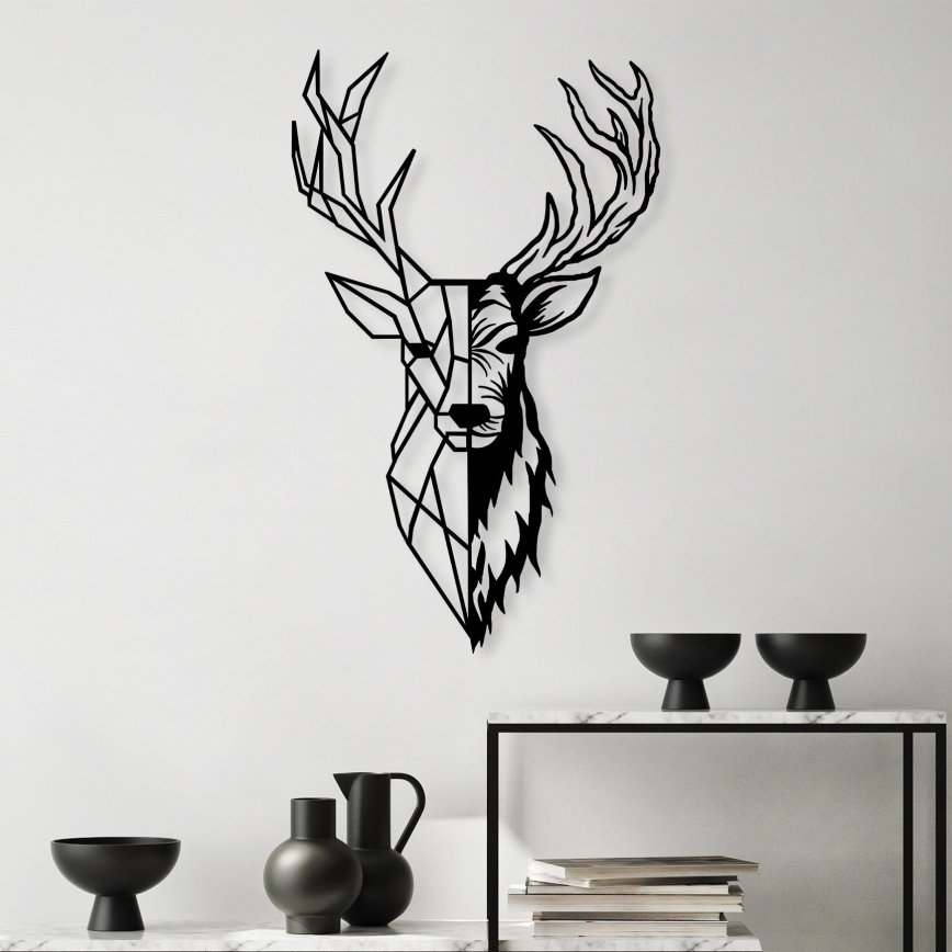 Decorazione da muro 42x70 cm cervo metallo