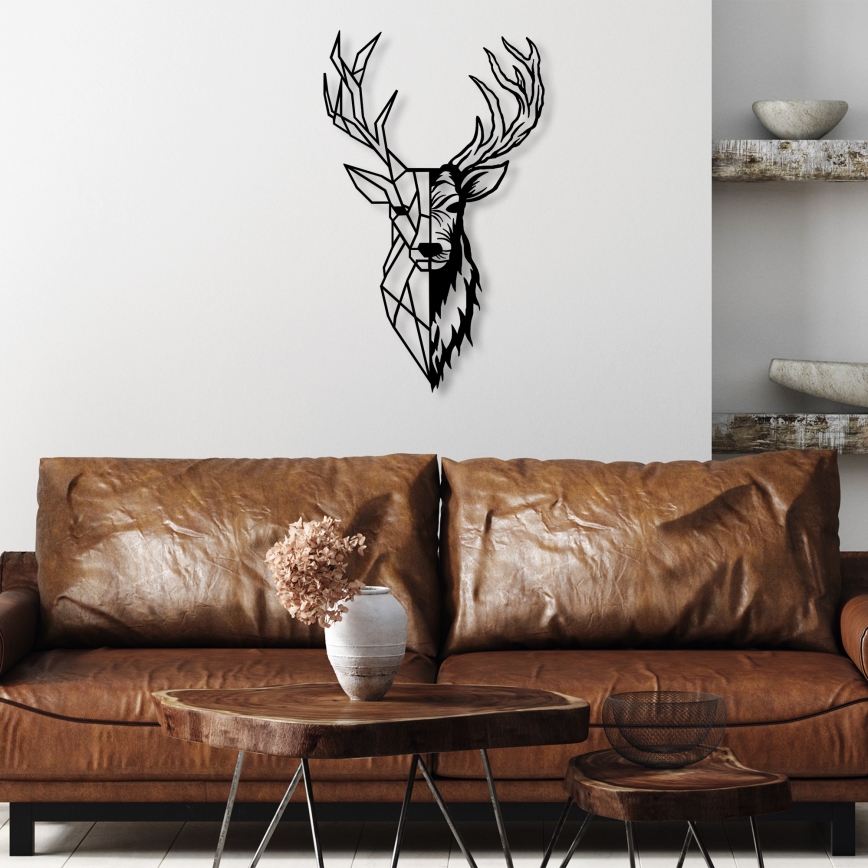 Decorazione da muro 42x70 cm cervo metallo