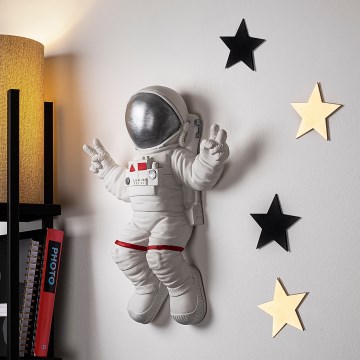 Decorazione da muro 47x35 cm astronaut argento