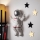 Decorazione da muro 47x35 cm astronaut argento