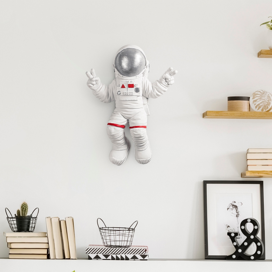 Decorazione da muro 47x35 cm astronaut argento