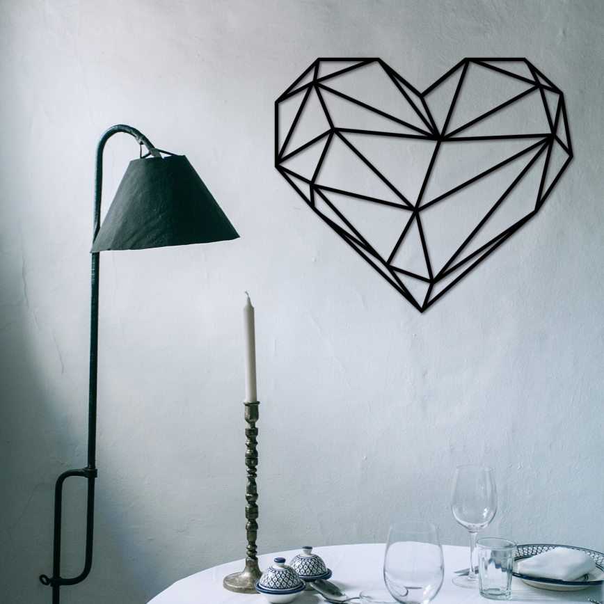 Decorazione da muro 47x40 cm cuore metallo