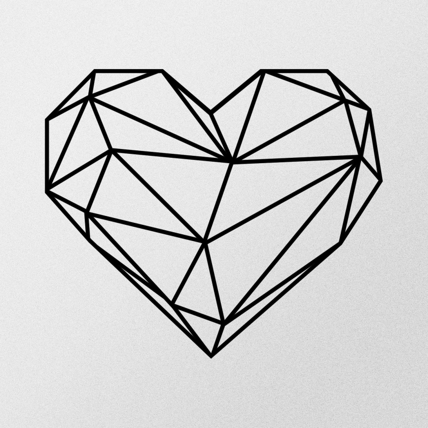 Decorazione da muro 47x40 cm cuore metallo